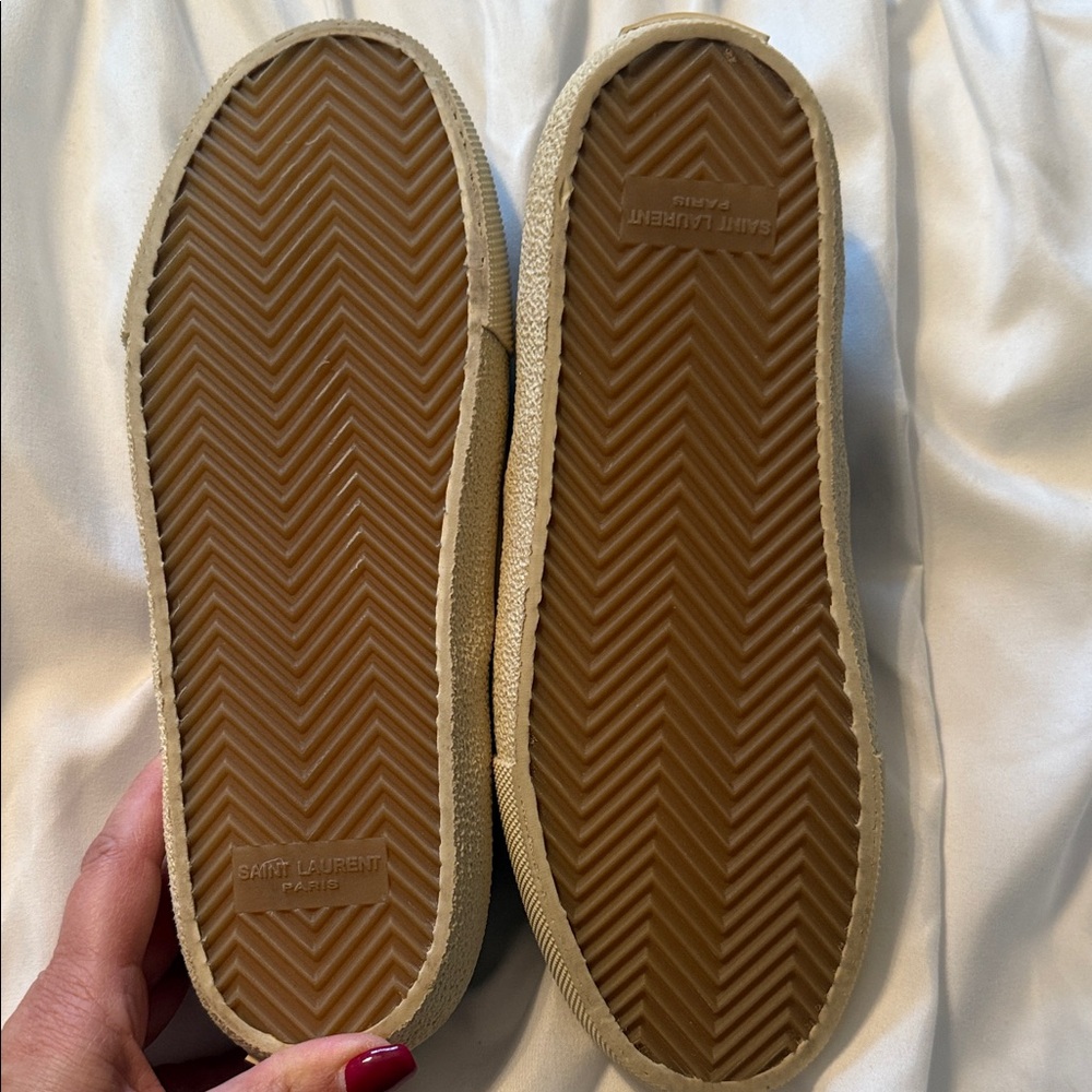 Saint Laurent Black Studded Loafers - Picture 2 of 4